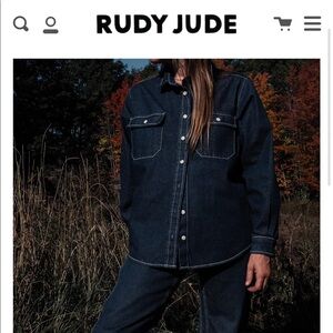 Rudy Jude Adult Chamois Shirt Indigo Sz L